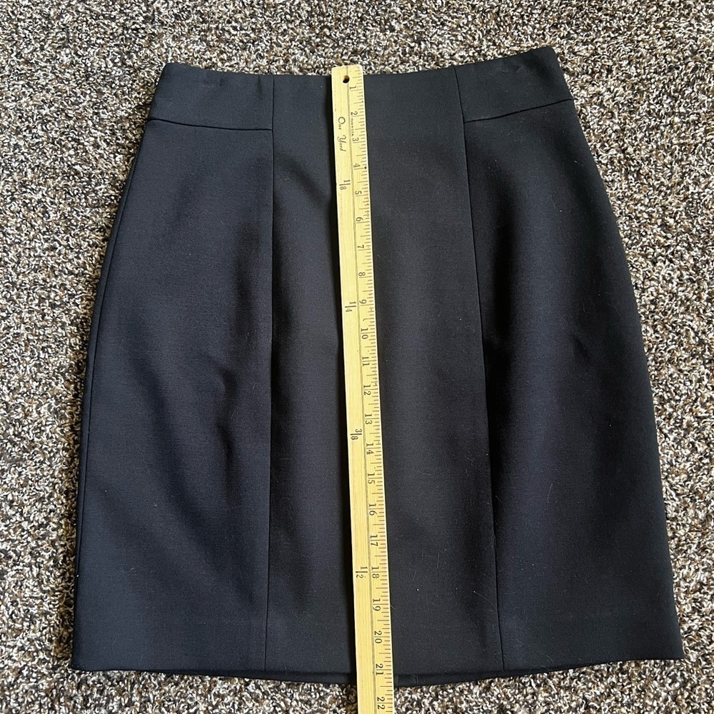 Tahari Blue Mini Pencil Skirt with Pleats - Picture 2 of 4
